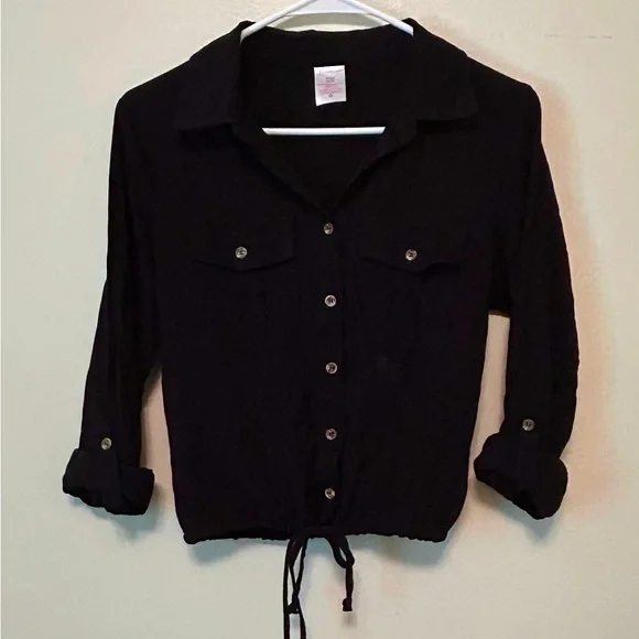 No Boundaries Black Recycled Polyester Shirt - Picture 2 of 5